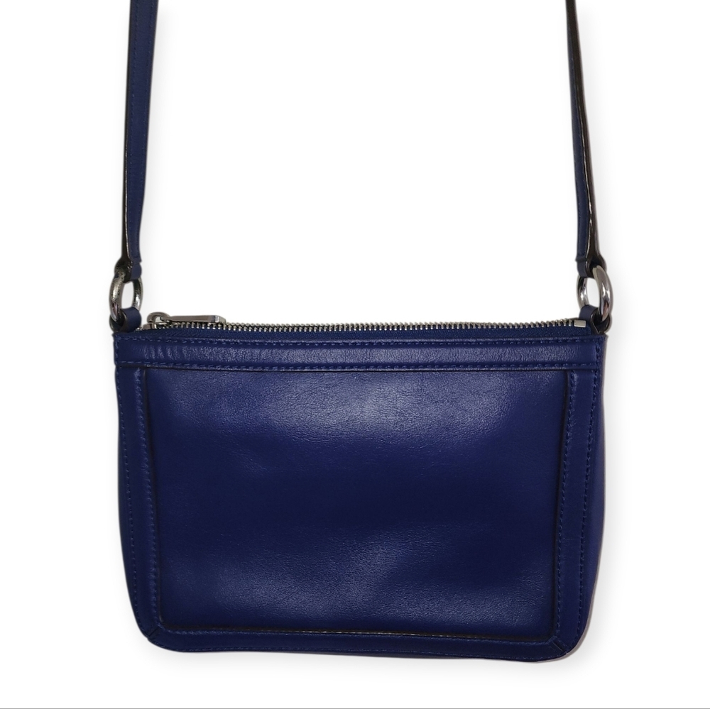 Lauren Ralph Lauren Purple Shoulder Zipped Pockets Adjustable Strap Bag Purse - Picture 7 of 13